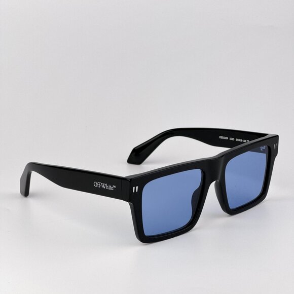 Off-White LAWTON Sunglasses – Black Square Frame Blue Lense| Model OERI109 1045 - Picture 4 of 9